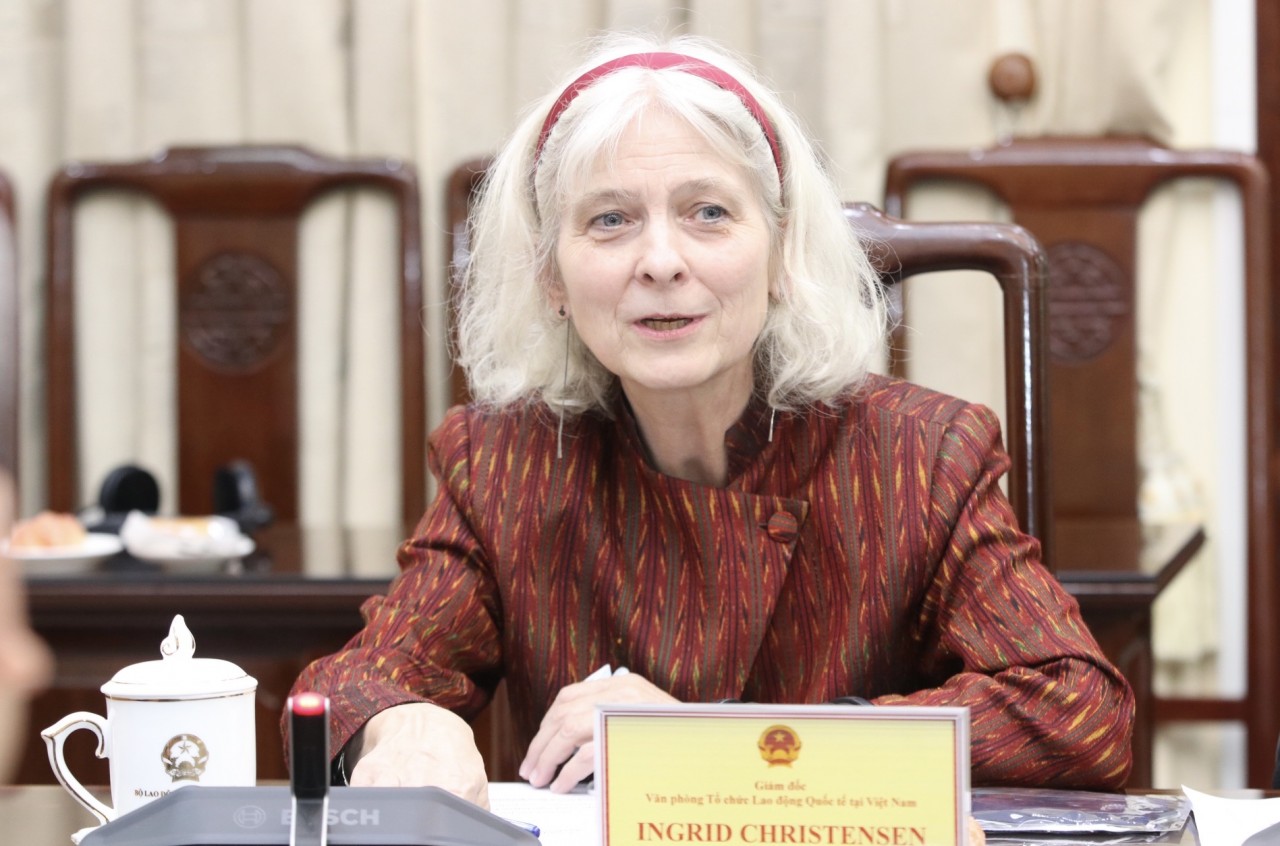 Bà Ingrid Christensen, Giám đốc Văn phòng ILO tại Việt Nam.