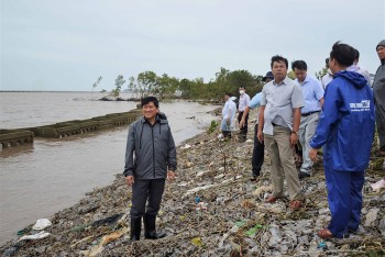 Cà Mau: Hơn 100 m đê biển Tây bị sạt lở