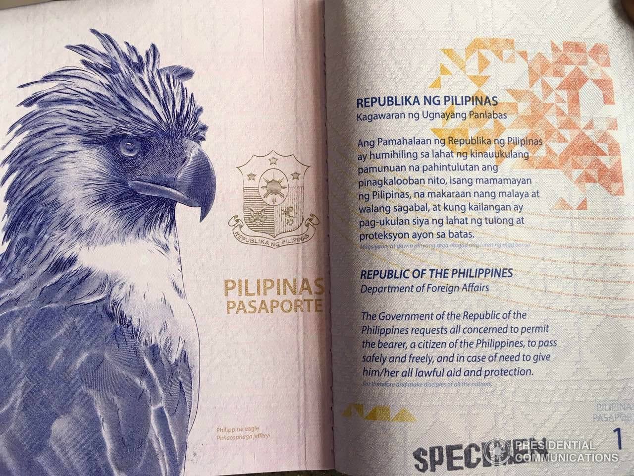 Quốc ca của Philippines được in trong hộ chiếu 