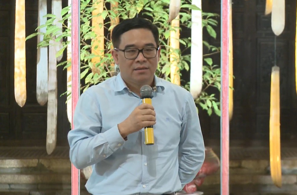 Ông Đỗ Đình Hồng, Giám đốc Sở Văn hóa và Thể thao Hà Nội phát biểu tại tọa đàm.