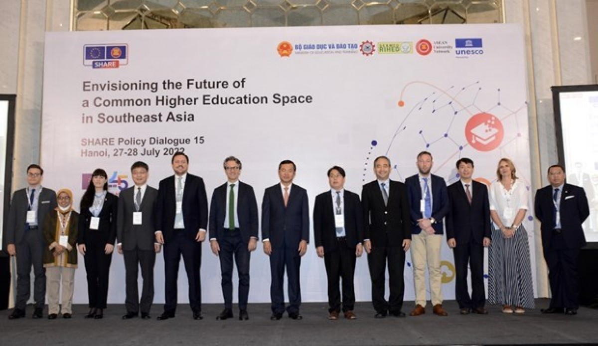 Đối thoại Chính sách SHARE lần thứ 15 có chủ đề “Hướng tới tương lai của một không gian giáo dục đại học trong khu vực Đông Nam Á” (Ảnh: Bộ GD-ĐT)