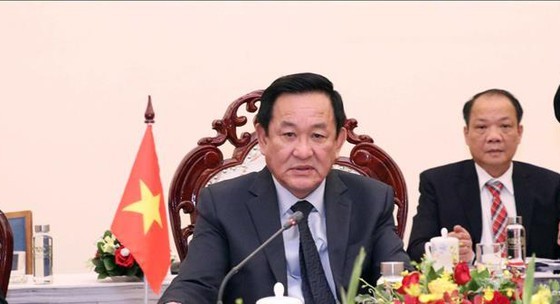 Thượng tướng Võ Minh Lương, Ủy viên Trung ương Đảng, Ủy viên Thường vụ Quân ủy Trung ương, Thứ trưởng Bộ Quốc phòng tại kỳ họp. Ảnh: TTXVN