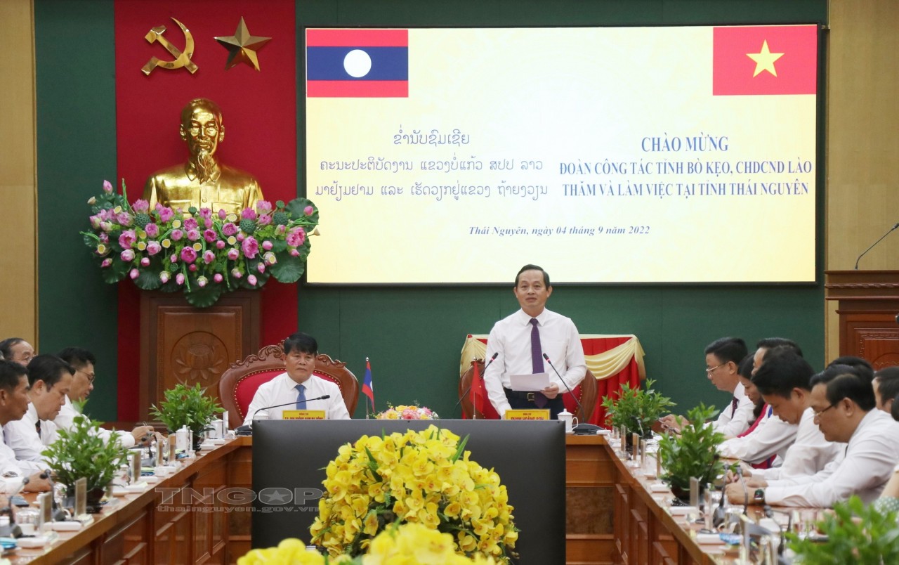 Tăng cường hợp tác nhiều mặt giữa Thái Nguyên và tỉnh Bò Kẹo (Lào)