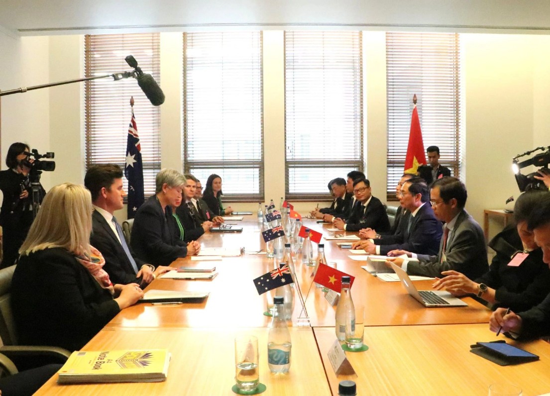 Phái đoàn Việt Nam và Australia họp tại Canberra (Ảnh: Bộ Ngoại giao).