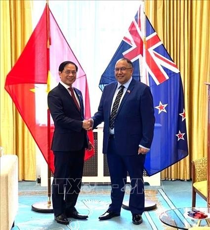 Bộ trưởng Ngoại giao Bùi Thanh Sơn đã chào xã giao Chủ tịch Quốc hội New Zealand Adrian Rurawhe