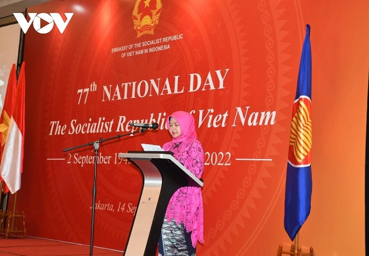 Thứ trưởng Bộ Biển và Nghề cá (KKP) Indonesia phát biểu tại buổi lễ (Ảnh: VOV).