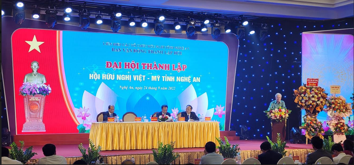 Tổ chức Đại hội ra mắt Hội Hữu nghị Việt - Mỹ tỉnh Nghệ An