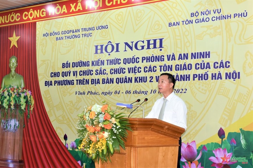 Đồng chí Vũ Hoài Bắc, Trưởng Ban Tôn giáo Chính phủ phát biểu khai mạc hội nghị.