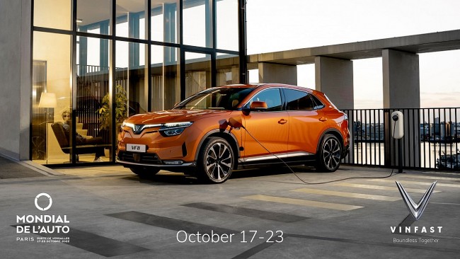 VinFast trở lại Paris Motor Show với chiến lược thuần điện, chính thức ra mắt 4 mẫu xe điện tại thị trường Pháp
