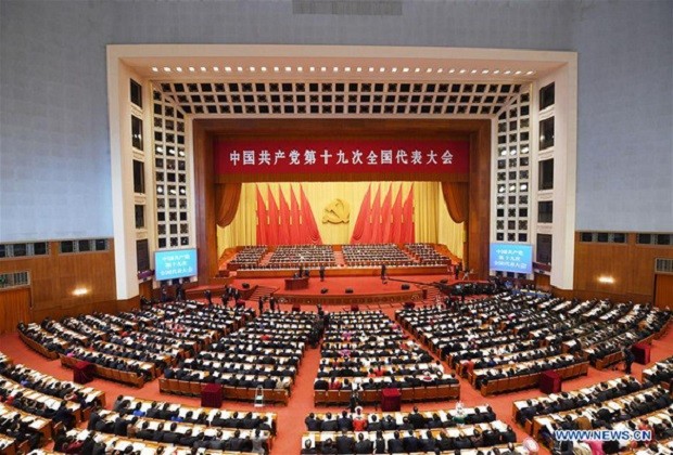 Đại hội đại biểu toàn quốc lần thứ 19 của Đảng Cộng sản Trung Quốc vào tháng 10-2017 (Ảnh: TÂN HOA XÃ).