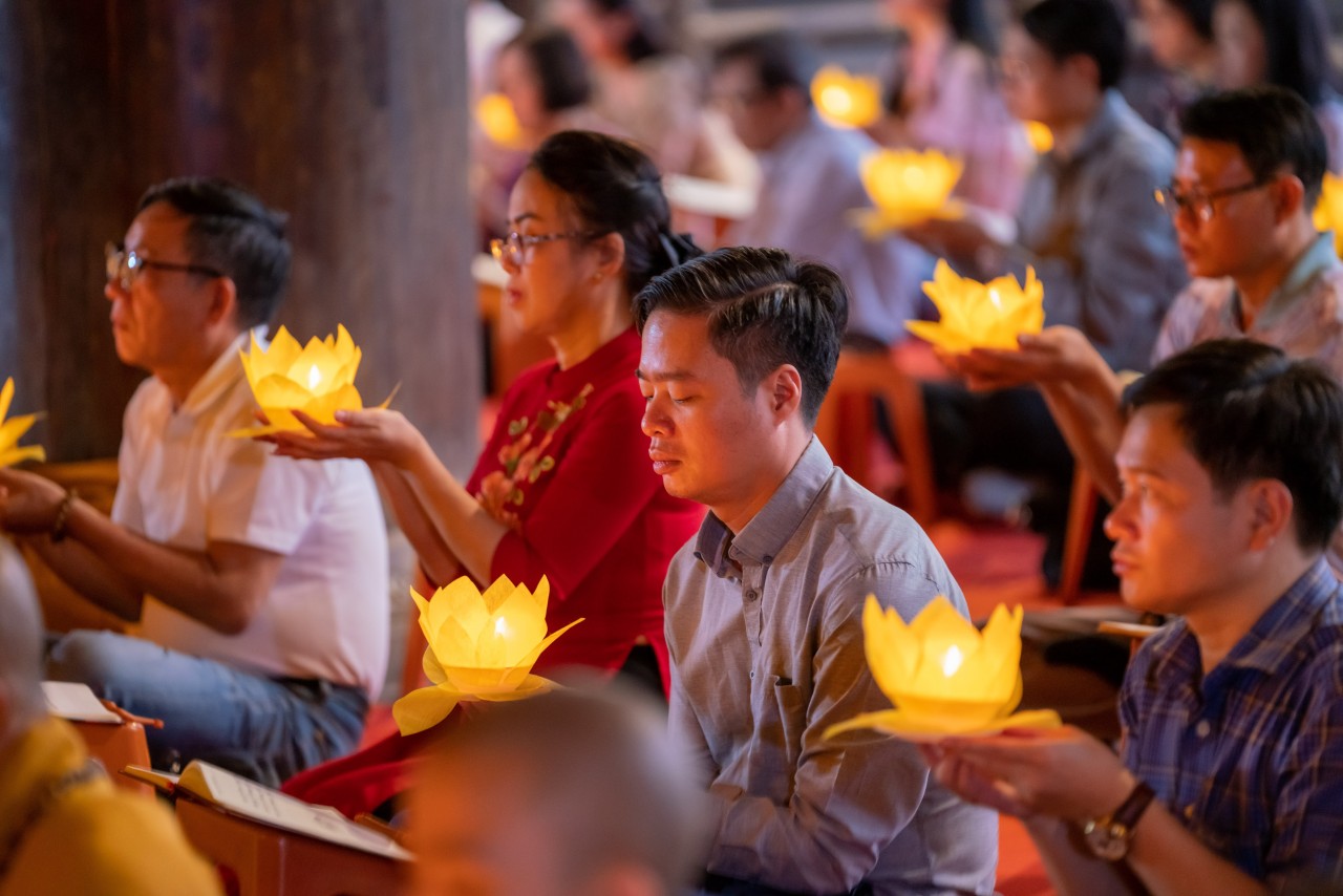 Toàn cảnh Lễ cầu Quốc thái dân an, hoà bình thế giới tại chùa Bái Đính