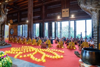 Toàn cảnh Lễ cầu Quốc thái dân an, hoà bình thế giới tại chùa Bái Đính