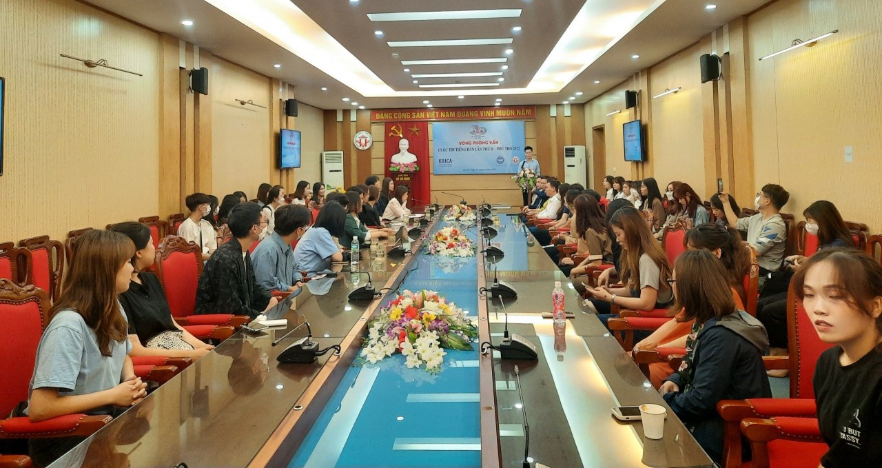 30 thí sinh tham dự chung kết Cuộc thi tiếng Hàn Quốc lần thứ II - Phú Thọ năm 2022