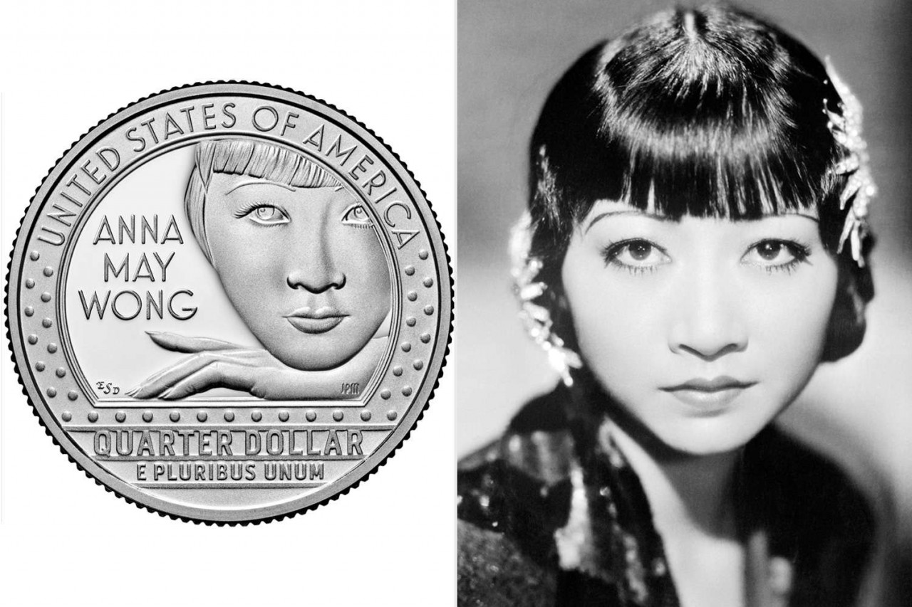 Đồng xu của Mỹ có đúc hình ảnh của Anna May Wong