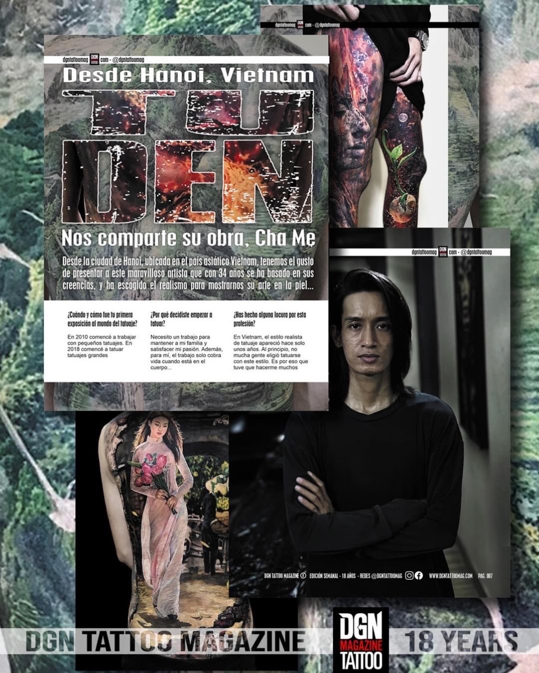 Artist Tu Den được nhiều tạp chí công nhận tài năng khi thực hiện nhiều tác phẩm về nét đẹp văn hóa Việt Nam
