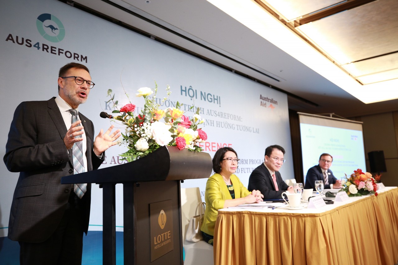 Đại sứ Australia tại Việt Nam Andrew Goledzinowski phát biểu tại Hội nghị.