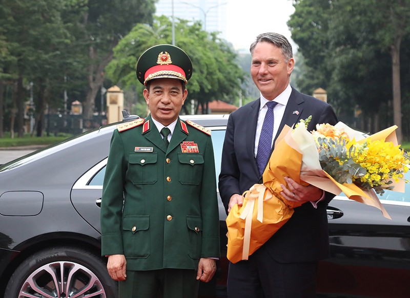 Đại tướng Phan Văn Giang và Phó Thủ tướng, Bộ trưởng Quốc phòng Ô-xtrây-li-a Richard Donald Marles.