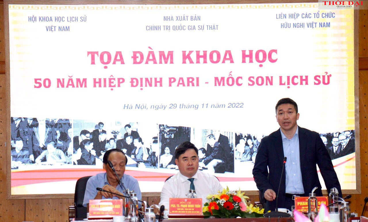 Ông Phan Anh Sơn, Phó Chủ tịch - Tổng Thư ký Liên hiệp các tổ chức hữu nghị Việt Nam phát biểu kết luận (Ảnh: Hải An).