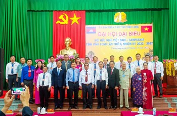Hội Hữu nghị Việt Nam - Campuchia tỉnh Vĩnh Long tổ chức thành công đại hội nhiệm kỳ 2022-2027
