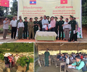 nghe an ket nghia duoc 21 cap ban ban voi 3 tinh hua phan xieng khoang bolykhamxay lao