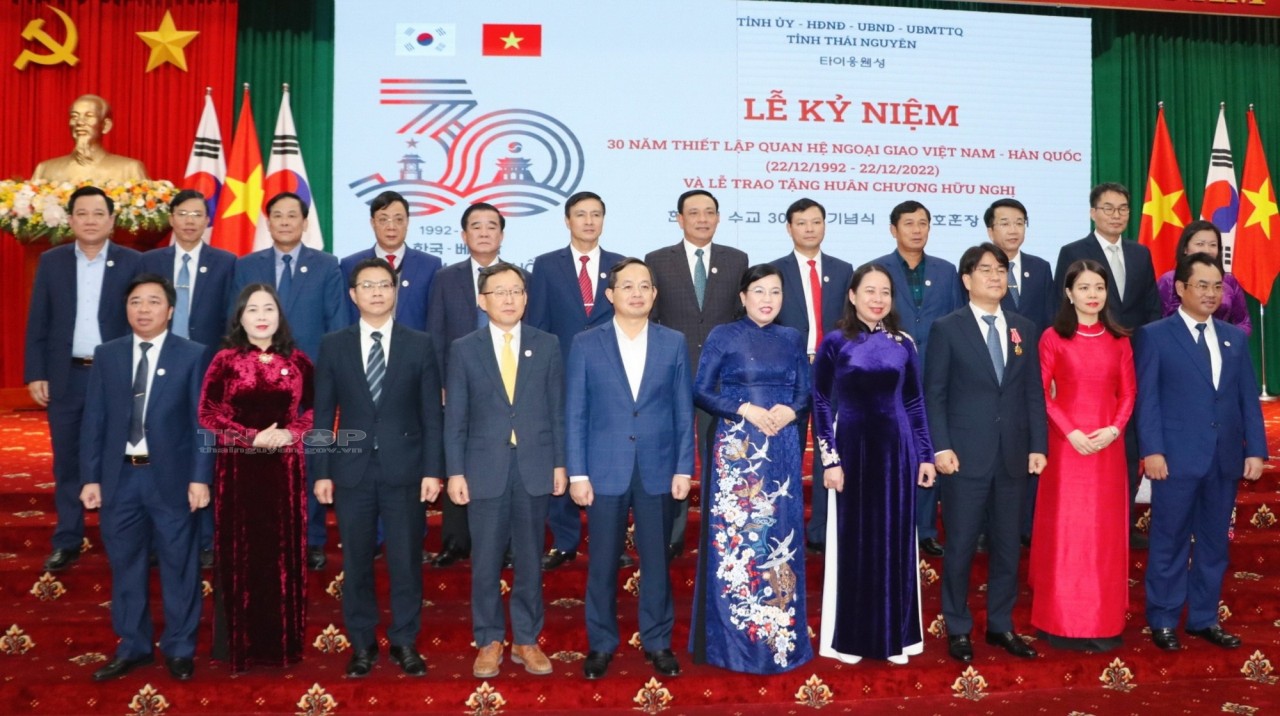 Thái Nguyên tổ chức lễ kỷ niệm 30 năm thiết lập quan hệ ngoại giao Việt Nam - Hàn Quốc
