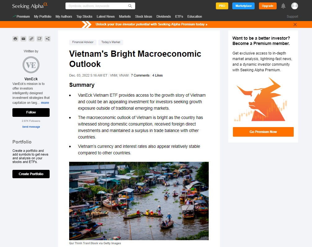 Truyền thông nước ngoài đánh giá cao triển vọng kinh tế vĩ mô của VN | Kinh doanh | Vietnam+ (VietnamPlus)