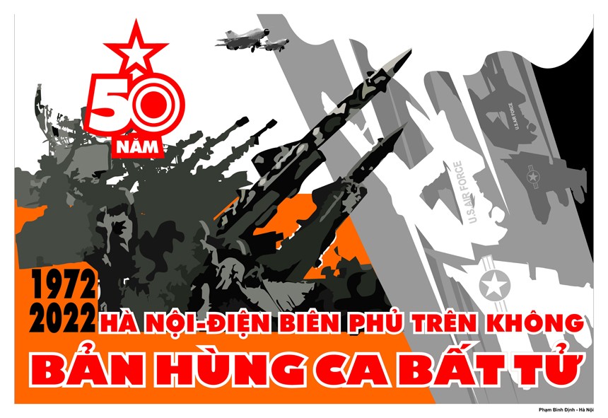 Phát hành 68 tranh cổ động kỷ niệm 50 năm Chiến thắng Hà Nội - Điện Biên Phủ trên không