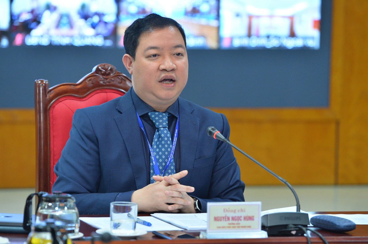 Ông Nguyễn Ngọc Hùng - Trưởng ban Ban Điều phối viện trợ nhân dân phát biểu kết luận Hội nghị (Ảnh: An Đăng).