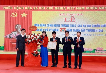 truong thcs cao xa phu tho dat truong chuan quoc gia muc do 2