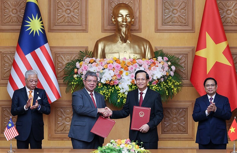 Trao đổi “Bản ghi nhớ về tuyển dụng, việc làm và hồi hương lao động giữa Chính phủ nước CHXHCN Việt Nam và Chính phủ Malaysia” ngày 21/3/2022 (Ảnh: Molisa).
