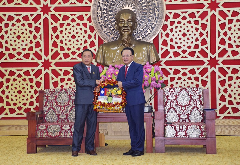 3 tỉnh nước bạn Lào thăm và chúc Tết Nguyên đán Quý Mão 2023 tại tỉnh Nghệ An