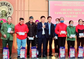 Sở GTVT Nghệ An trao gần 1.200 suất quà cho người nghèo nhân dịp Tết Nguyên đán 2023