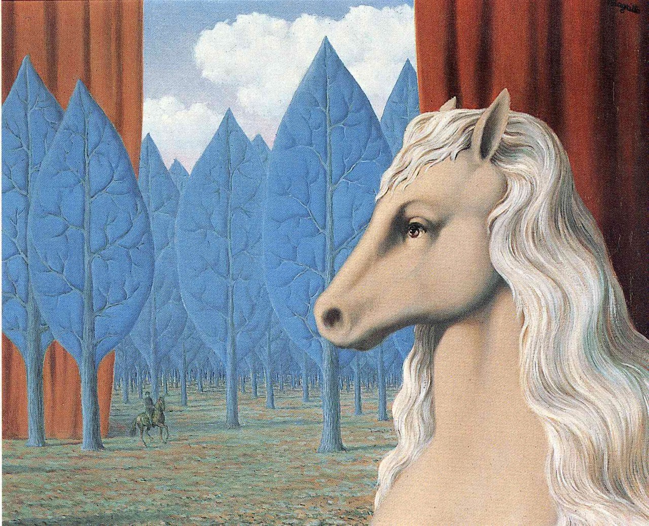 Tác phẩm Lý tính thuần khiết (The pure reason) của Rene Magritte năm 1948.