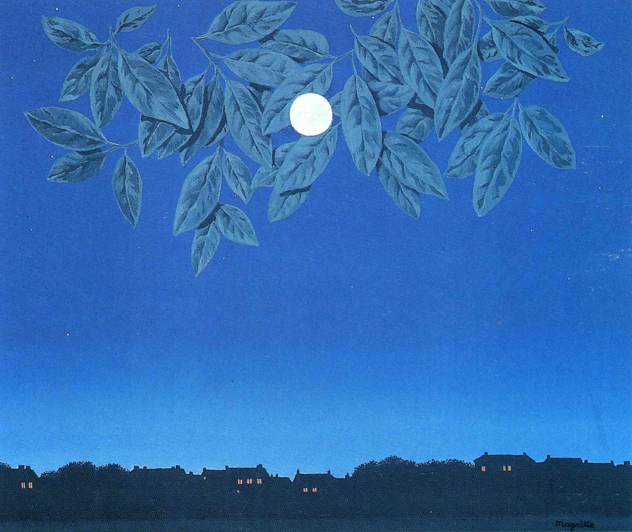 Tác phẩm Trang trống (The blank page) của Rene Magritte năm 1967.