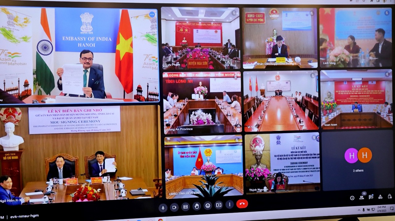 Ấn Độ tài trợ cho 9 tỉnh Việt Nam phát triển giáo dục, giao thông, xã hội, tưới tiêu và cấp nước