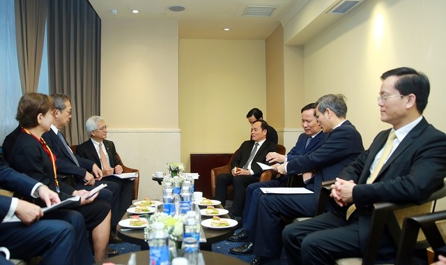 Phó Thủ tướng Trần Lưu Quang tiếp đoàn doanh nghiệp hàng đầu Nhật Bản đang có chuyến thăm Việt Nam. (Ảnh: VGP)
