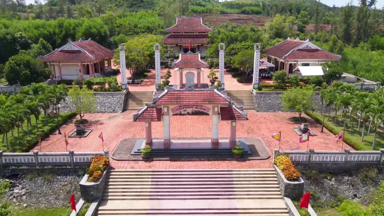 Di tích lịch sử Đền thờ Trương Định, xã Tịnh Khê, thành phố Quảng Ngãi, tỉnh Quảng Ngãi (Ảnh: Quảng Ngãi TV).