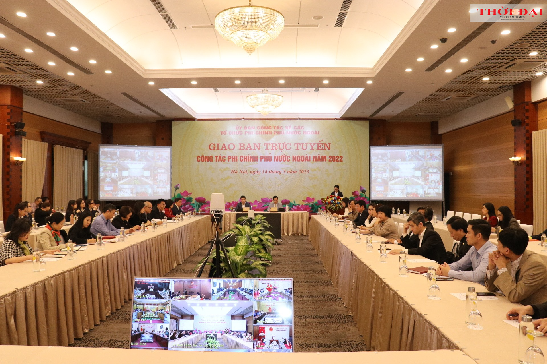 Hội nghị giao ban công tác PCPNN năm 2022 diễn ra ngày14/3/2023 tại Hà Nội và trực tuyến 63 điểm cầu địa phương (Ảnh: Thu Hà).