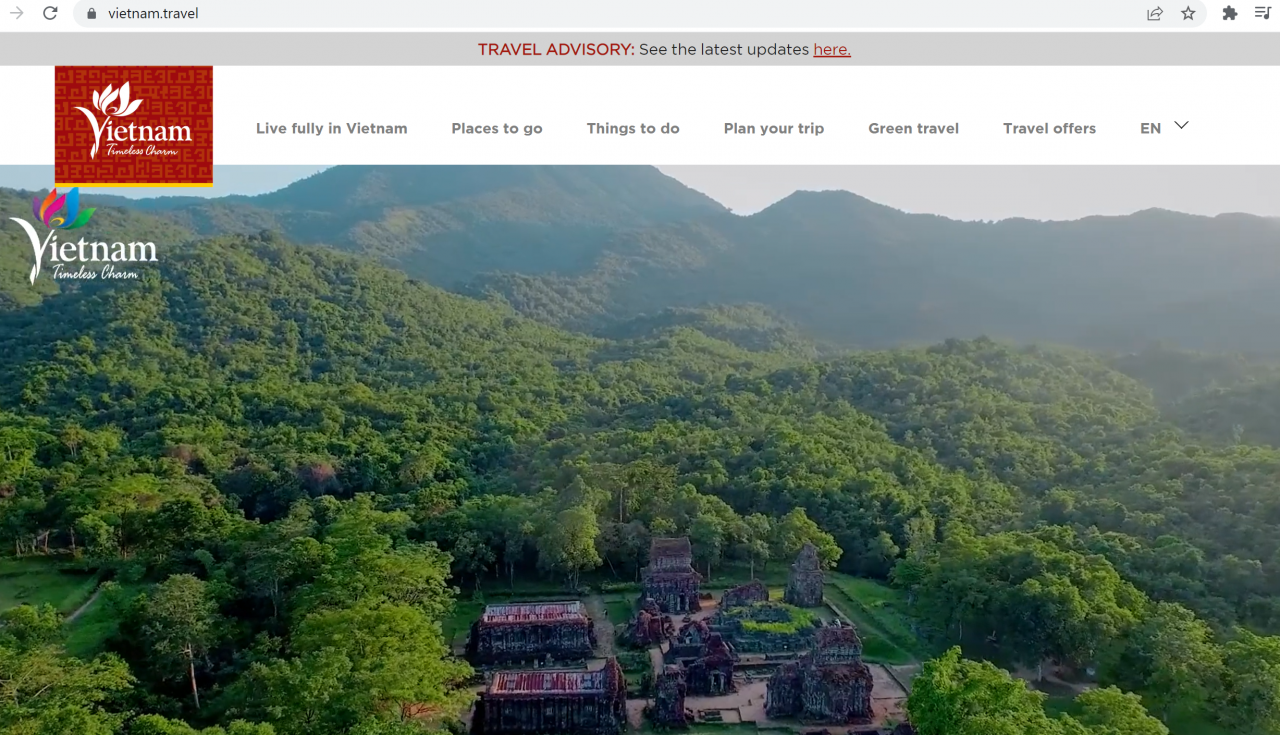 Website quảng bá du lịch Việt Nam ra nước ngoài của Tổng cục Du lịch lọt top đầu khu vực