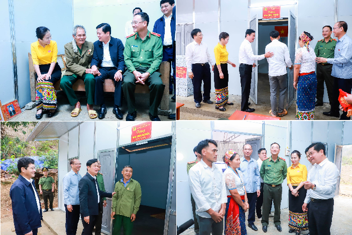 nghe an ban giao nha cho 65 ho gia dinh co hoan canh kho khan o huyen bien gioi ky son