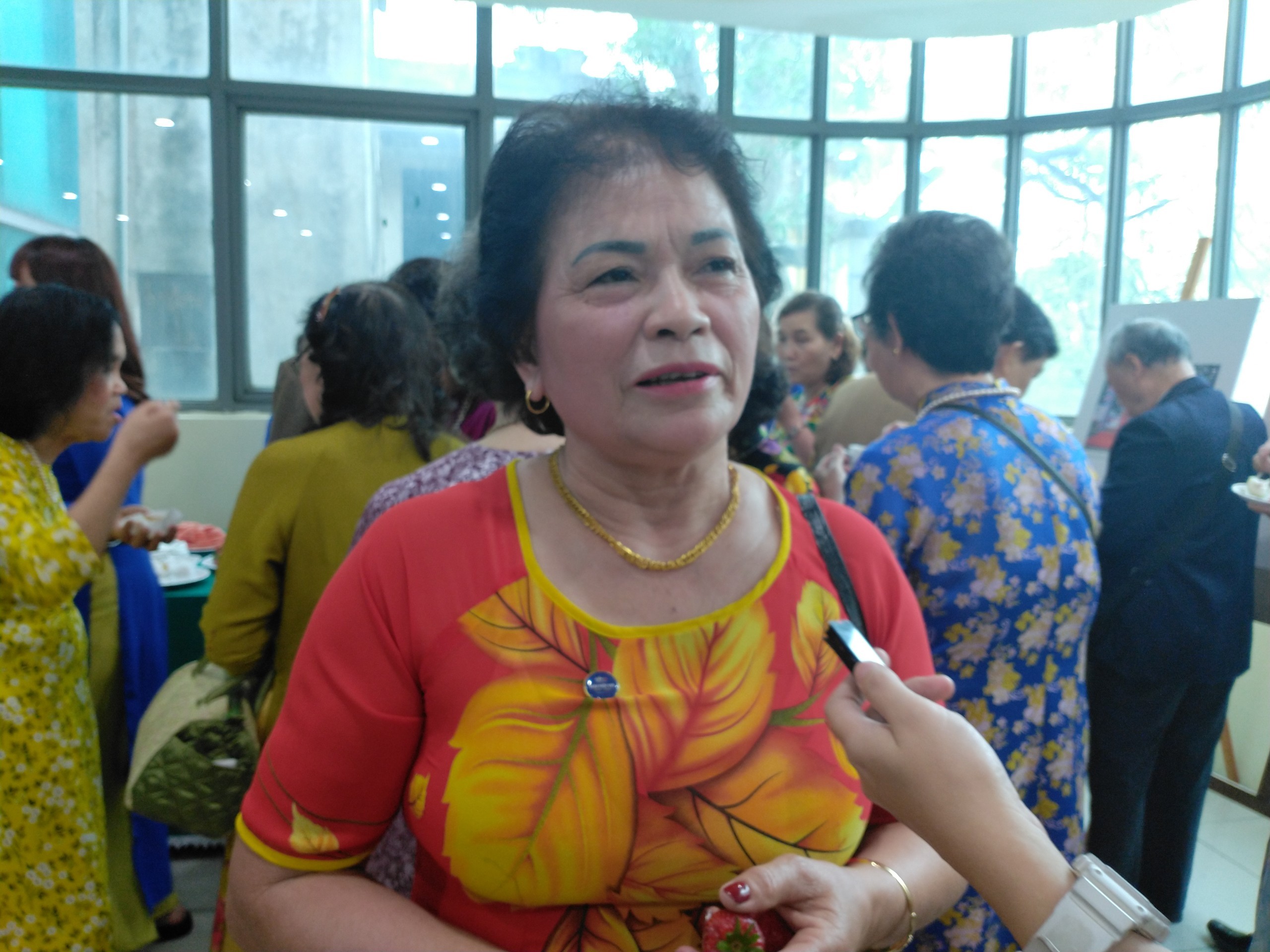 Bà Kiều Thị Lan – Hội viên Hội hữu nghị Việt Nam – Pháp tỉnh Tuyên Quang (Ảnh: Mai Anh).