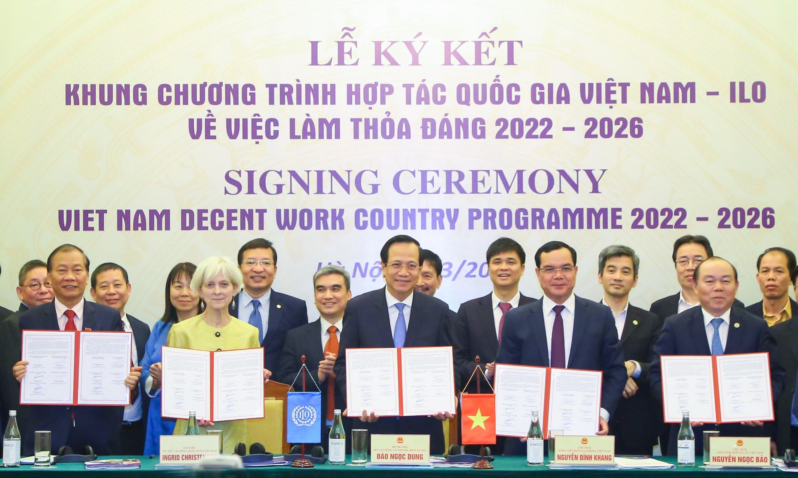 ký kết Bản Ghi Nhớ của Khung Chương trình hợp tác Quốc gia Việt Nam – ILO về Việc làm thỏa đáng giai đoạn 2022 -2026