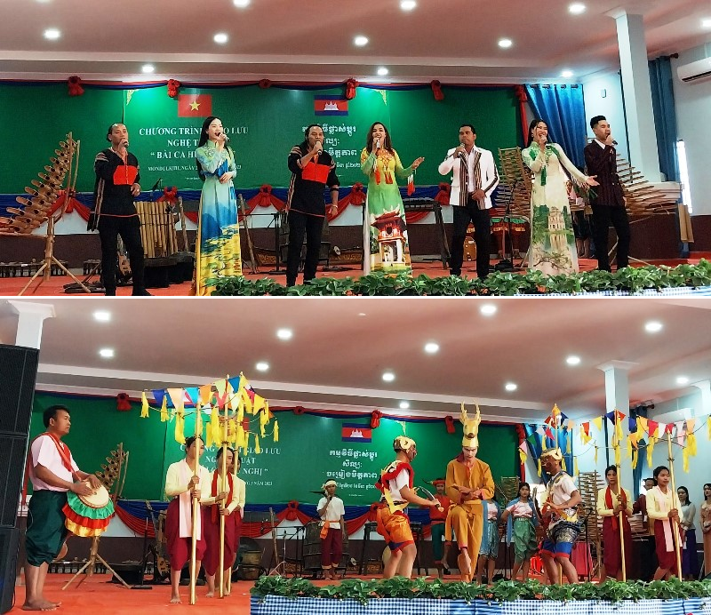 Hai tỉnh Đắk Lắk và Mondulkiri giao lưu nghệ thuật với chủ đề “Bài ca hữu Nghị Việt Nam – Campuchia”