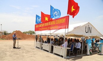 Đội Công binh Việt Nam khởi công xây dựng doanh trại thông minh tại Phái bộ UNISFA