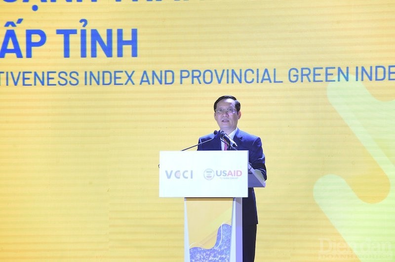 Chủ tịch Liên đoàn Thương mại và Công nghiệp Việt Nam (VCCI) Phạm Tấn Công tại Lễ công bố PCI 2022.