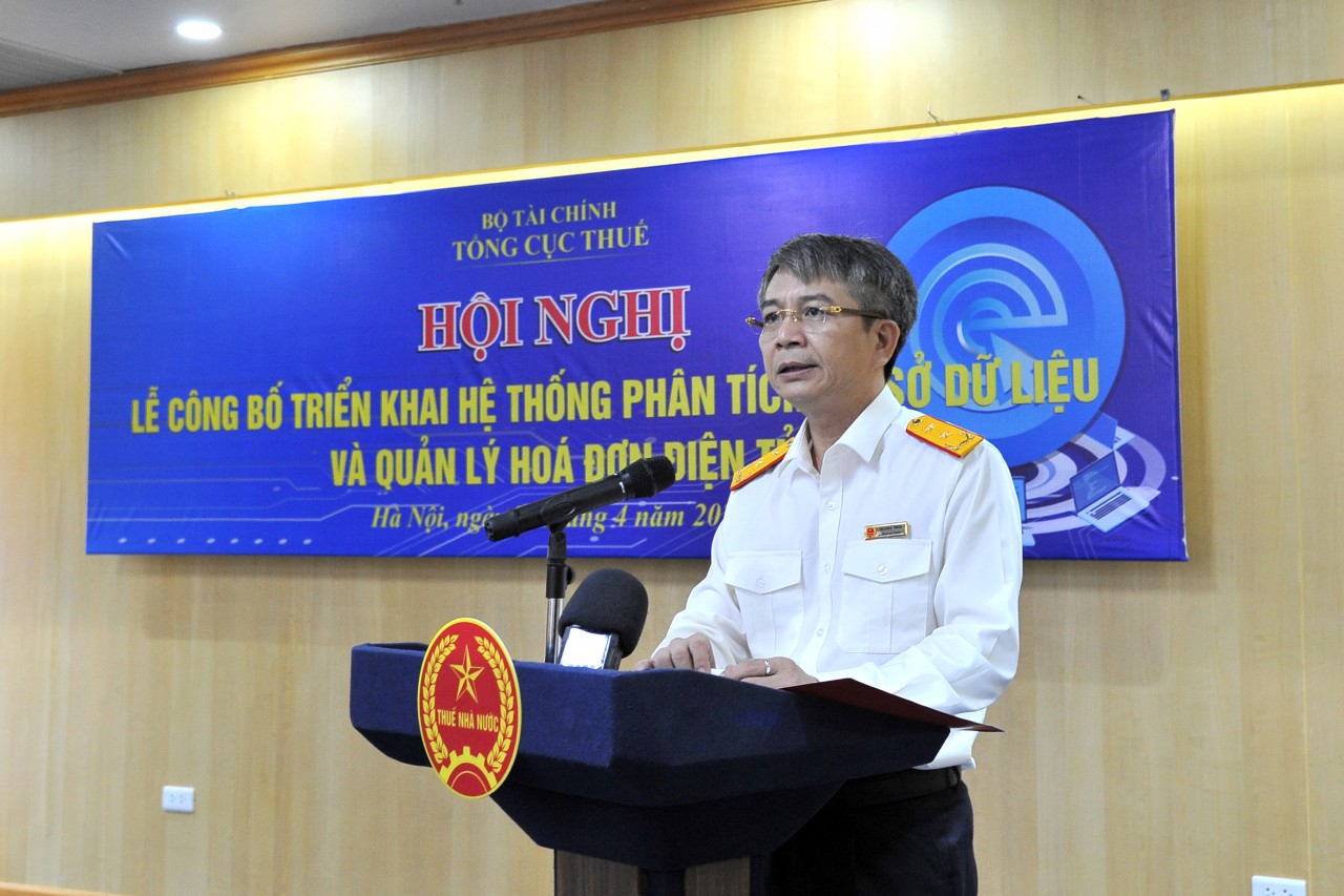 Ông Mai Xuân Thành, Quyền Tổng cục trưởng Tổng cục Thuế phát biểu tại Hội nghị.