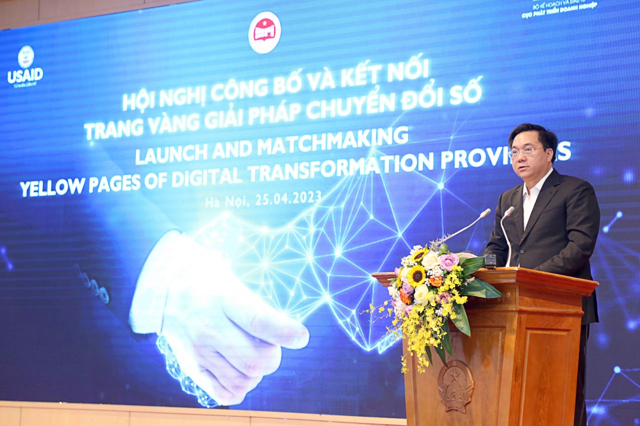 Thứ trưởng Bộ Kế hoạch và Đầu tư Trần Duy Đông phát biểu khai mạc sự kiện.