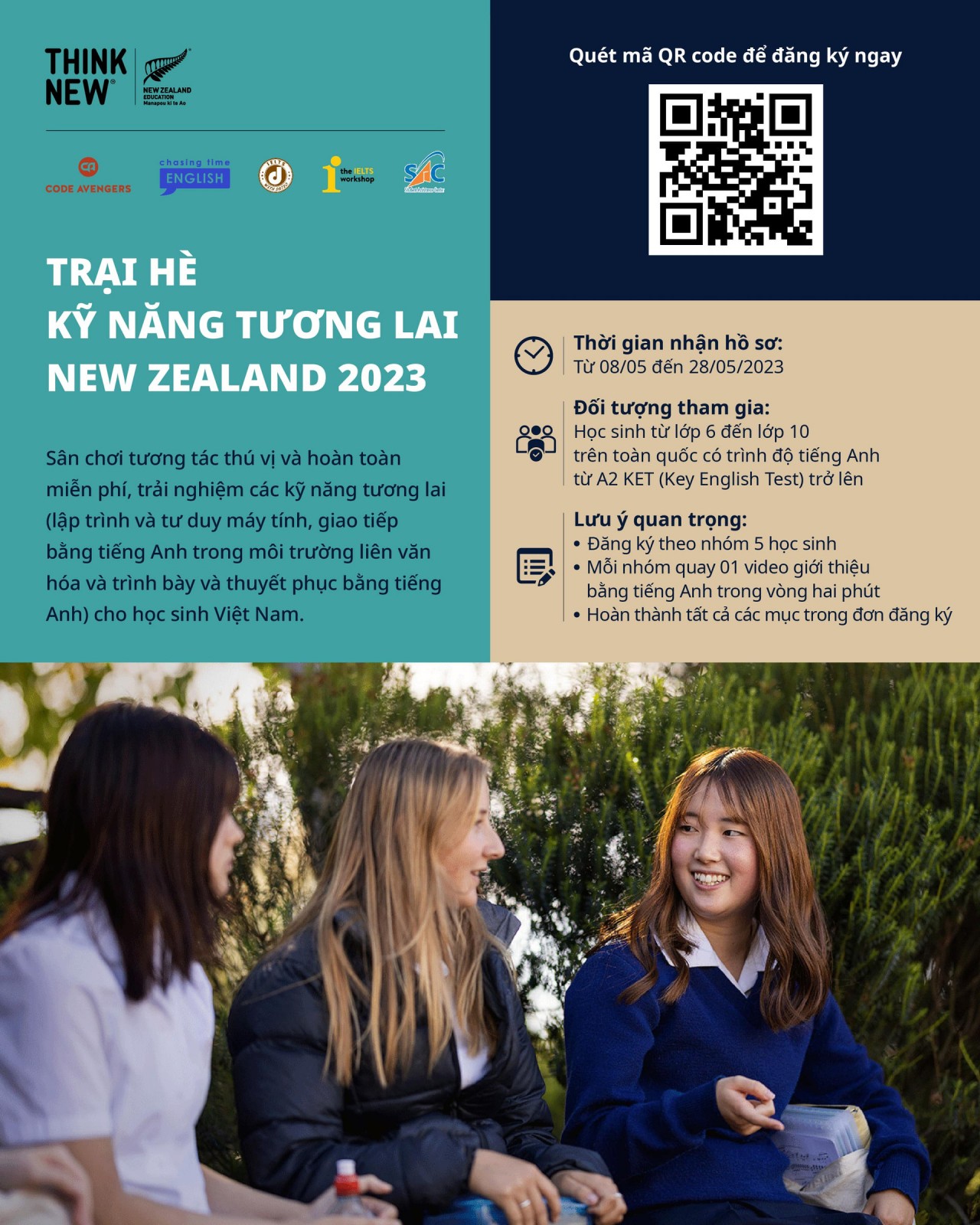 Trại hè Kỹ năng Tương lai New Zealand 2023 miễn phí cho học sinh | Giáo dục | Vietnam+ (VietnamPlus)