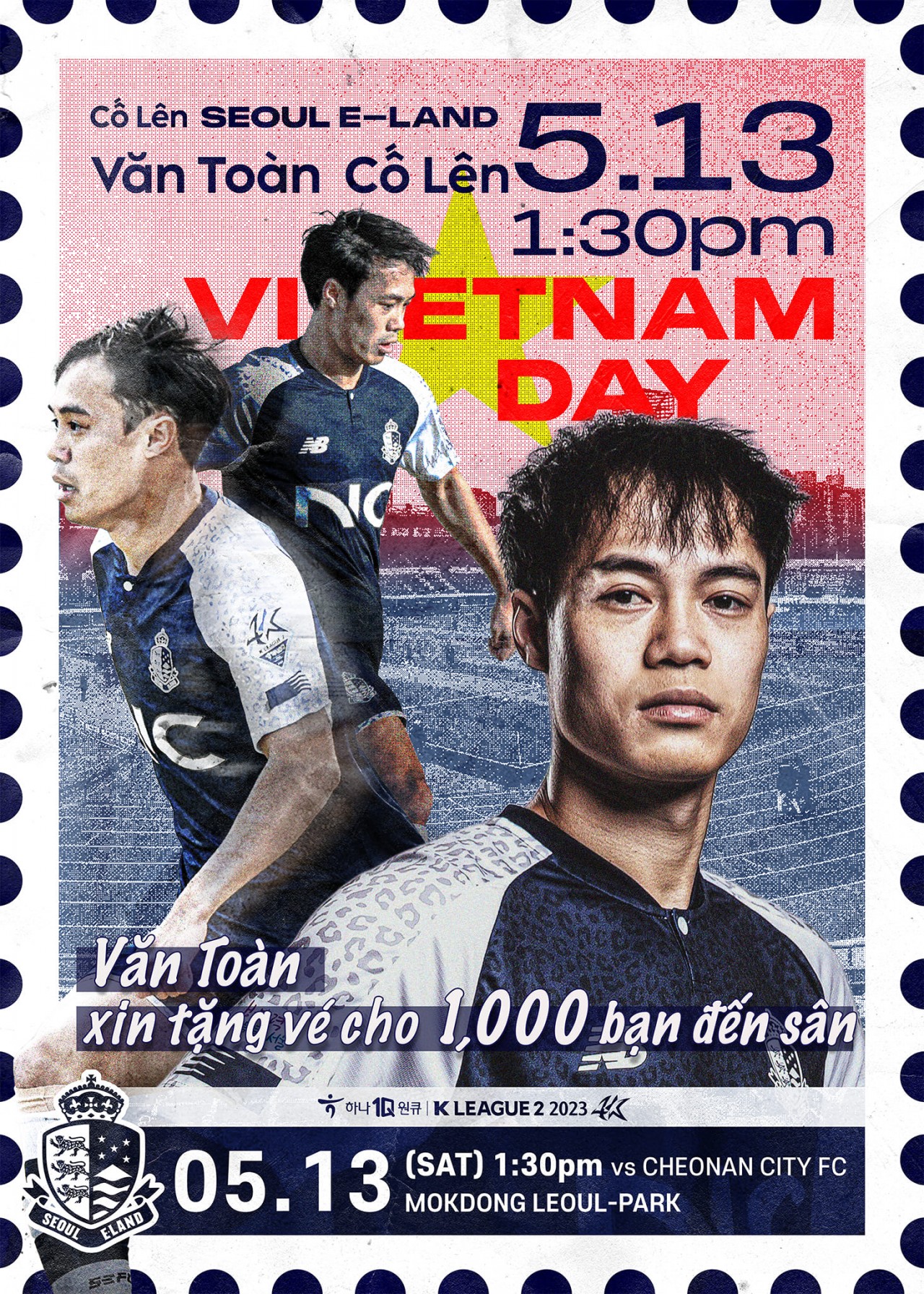 Văn Toàn tặng 1.000 vé xem bóng đã cho người Việt tại Hàn Quốc