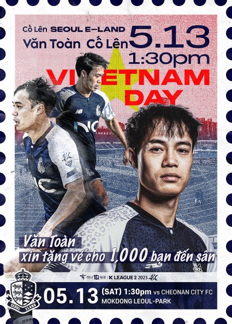 Văn Toàn tặng 1.000 vé xem bóng đã cho người Việt tại Hàn Quốc